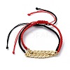 (Jewelry Parties Factory Sale)Unisex Adjustable Nylon Thread Braided Bead Bracelets Sets BJEW-JB05422-1