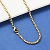 PVD Vacuum Plating 304 Stainless Steel Box Chain Necklaces NJEW-P244-01G-1