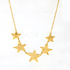 Stylish Stainless Steel Star Moon Bib Necklaces for Women WQ3777-1-5