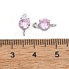 SHEGRACE Brass Pave Cubic Zirconia Flat Round Connector Charms XGRQ2O788-435B-P-3
