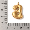 Ion Plating(IP) 304 Stainless Steel Pendants STAS-M017-08G-02-3