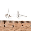 925 Sterling Silver Stud Earrings EJEW-K303-01S-09-4