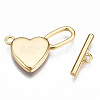 Brass Toggle Clasps KK-T063-88G-NF-4