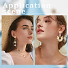 4 Pairs 4 Style Brass Cubic Zirconia Flower Stud Earring Findings EJEW-BBC0001-11-5