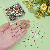 380Pcs 10 Styles 2-Hole Opaque Glass Seed Beads SEED-ME0001-04-3