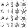 50Pcs 10 Style Tibetan Style Alloy Pendants TIBEP-CJ0003-47-1