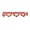 Flower Glass Seed Beads & Natural Agate Beaded Bracelets BJEW-MZ00222-05-2