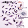 DICOSMETIC 40Pcs 2 Styles Rough Natural Amethyst Pendants FIND-DC0001-82-4