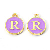Golden Plated Alloy Enamel Charms X-ENAM-S118-10R-1
