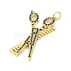 Brass Micro Pave Cubic Zirconia Pendants LS-KK-H270-04G-2