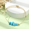 Synthetic Turquoise Chips Braided Bead Bracelets BJEW-JB09851-12-2