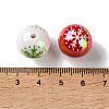 Christmas UV Plating Opaque Acrylic Beads AC-CBAA26B-16-3