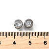 201 Stainless Steel Rhinestone Beads STAS-F318-02P-3