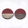 Resin & Walnut Wood Pendants RESI-S358-02B-12-2