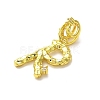 Rack Plating Brass Micro Pave Cubic Zirconia European Dangle Charms KK-L210-015G-R-2