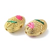 Rack Plating Brass Enamel Beads KK-P276-26C-01G-2