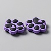 Dog Paw Print Food Grade Eco-Friendly Silicone Beads SIL-WH0008-45D-2