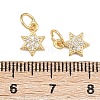 Brass Micro Pave Cubic Zirconia Pendants ZIRC-K070-41G-3