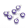 304 Stainless Steel Enamel Charms STAS-G122-24B-1