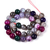 Dyed & Heated Natural Fire Crackle Agate Beads Strands G-N359-01B-11-3
