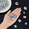 40Pcs 4 Style UV Plating Opaque Acrylic Beads SACR-DC0001-07-3