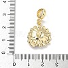 Brass Enamel European Dangle Charms KK-P330-03G-3