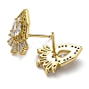 Rack Plating Brass Teardrop Stud Earrings with Cubic Zirconia EJEW-D026-12G-2