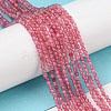 Natural Pink Tourmaline Beads Strands G-F619-20C-2mm-4