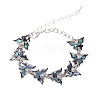 Butterfly Natural Abalone Shell/Paua Shell Link Bracelets for Women FS5984-13-1