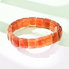 Dyed & Heated Natural Carnelian Faceted Beaded Stretch Bracelets for Women BJEW-K251-08C-2