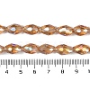 Transparent Electroplate Glass Beads Strands EGLA-N013-T8mm-B21-4