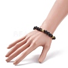 Natural Lava Rock Stretch Bracelet with Gemstone Chips for Women BJEW-JB08219-3