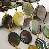 Natural Banded Agate Beads Strands G-P605-L02-04-1