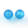 Transparent Frosted Glass Beads FGLA-R001-10mm-M-2