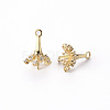 Brass Micro Pave Clear Cubic Zirconia Peg Bails Charms KK-Q765-011-NF-3