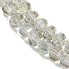 Electroplate Transparent Glass Beads Strands EGLA-B011-08A-HR04-3
