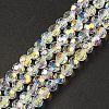 Transparent Electroplate Glass Beads Strands EGLA-I015-05-1