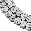 Electroplated Natural Lava Rock Beads Strands G-K388-04A-07-2