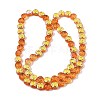 Electroplate Baking Paint Transparent Glass Beads Strands GL-CBA2ED2-05B-2