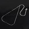 Trendy Unisex Rhodium Plated 925 Sterling Silver Snake Chain Necklaces STER-M034-B-08-2