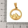 Ion Plating(IP) 304 Stainless Steel Pendants STAS-C103-19B-G-3