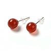 Natural Carnelian Stud Earrings LS-G-B075-02P-06-1
