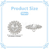 30Pcs Alloy Rhinestone Shank Buttons BUTT-MA0001-03-2