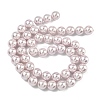 Electroplated Shell Pearl Beads Strands BSHE-G041-8mm-06-4
