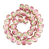 1 Strand Handmade Lampwork Inner Flower Rondelle Beads Strands LAMP-TA0002-72J-1