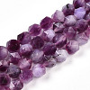 Dyed Natural White Jade Beads Strands G-T139-8mm-45O-2