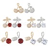 10Pcs 10 Styles Brass Micro Pave Cubic Zirconia Pendants KK-FS0001-80-1