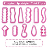 11Pcs 11 Styles PP Plastic Molds DIY-HY0002-78-2