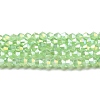 Imitation Jade Electroplate Glass Beads Strands GLAA-F029-J4mm-A01-1