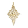 Brass Micro Pave Cubic Zirconia Pendants KK-M322-46G-1
